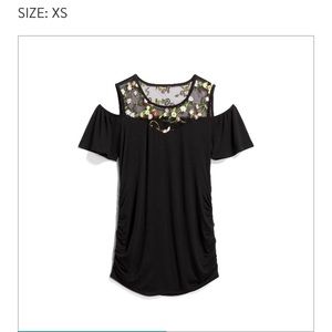 Everett Maternity Cold Shoulder Knit Top